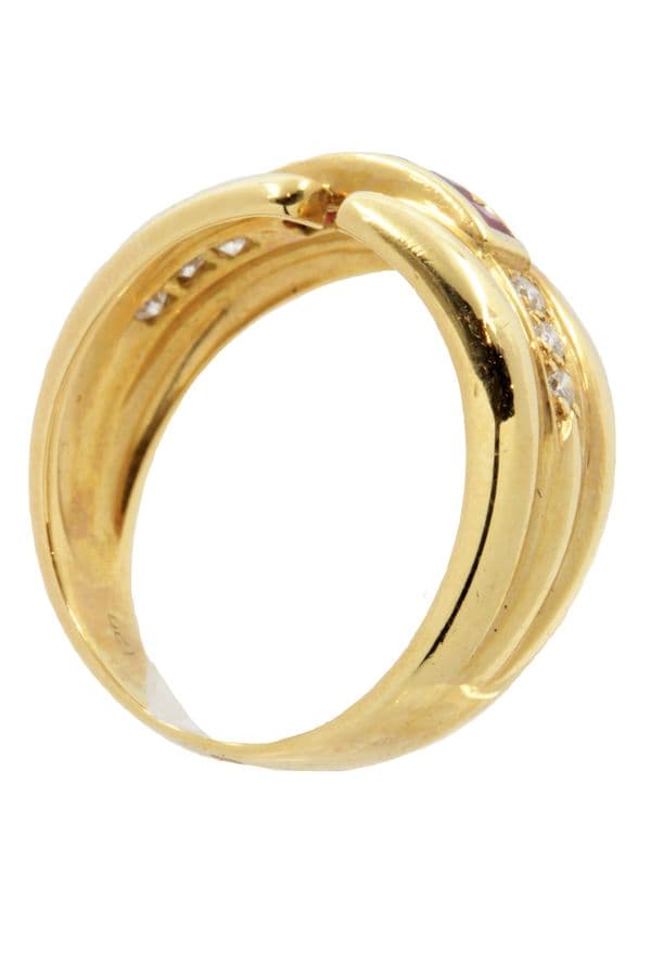 BAGUE RUBIS ET DIAMANTS — vue 5