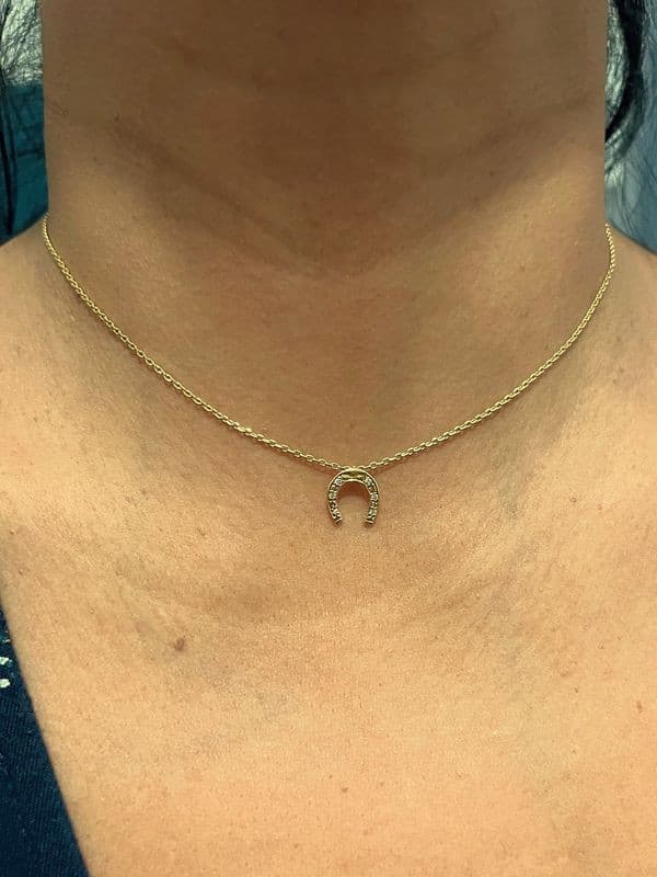 COLLIER FER À CHEVAL DIAMANTS — vue 2