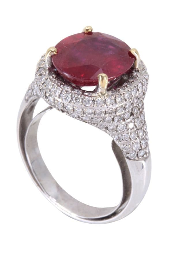 BAGUE RUBIS ET DIAMANTS — vue 4