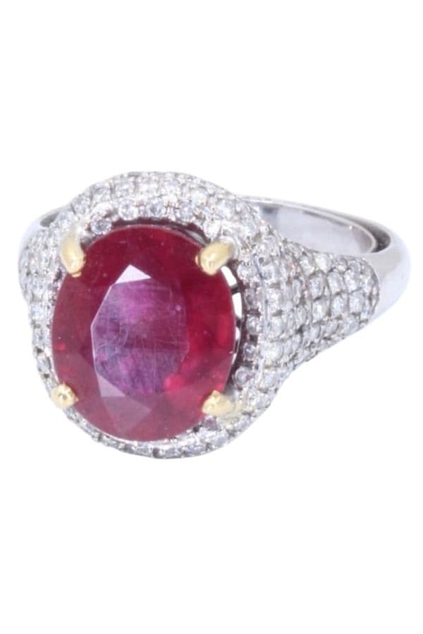 BAGUE RUBIS ET DIAMANTS — vue 6