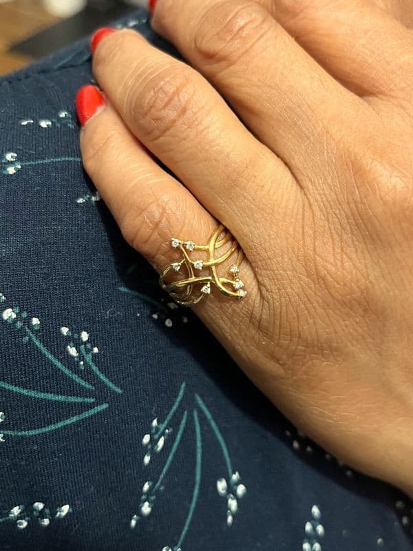 BAGUE MODERNE DIAMANTS — vue 2