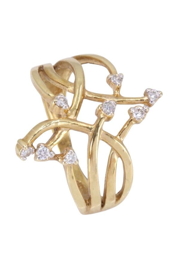BAGUE MODERNE DIAMANTS — vue 4