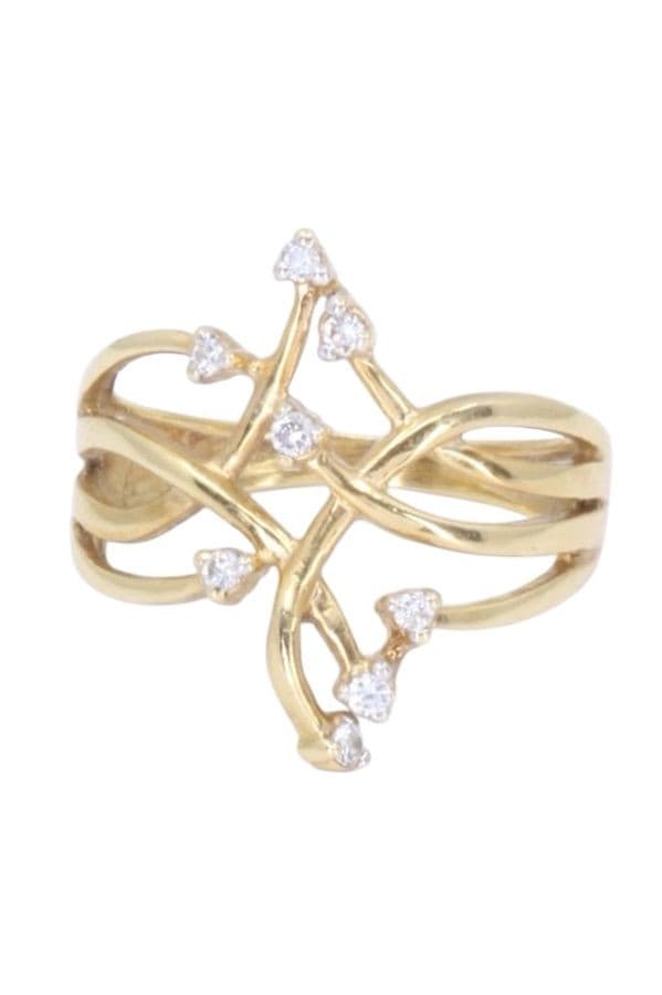 BAGUE MODERNE DIAMANTS — vue 5