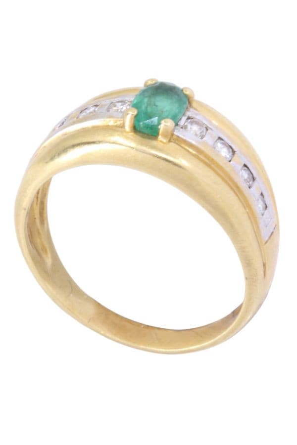 BAGUE JONC ÉMERAUDE — vue 4