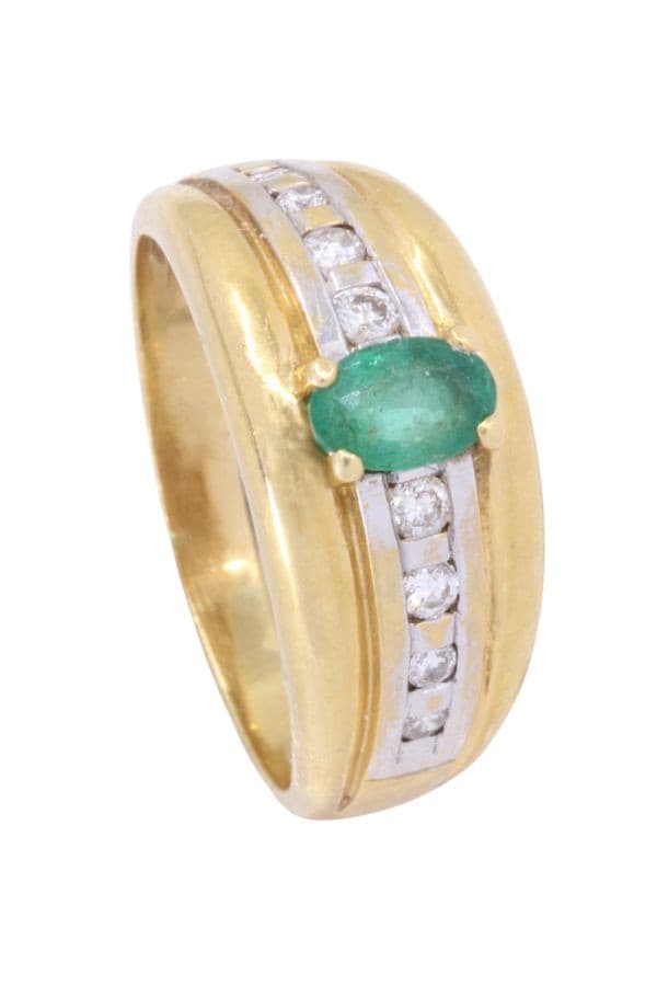 BAGUE JONC ÉMERAUDE — vue 5