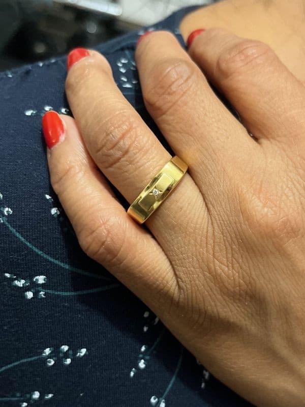 SOLITAIRE MODERNE DIAMANT — vue 2