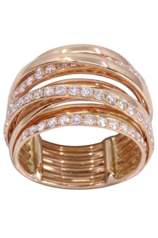 BAGUE PAVAGE DIAMANTS — vue 1