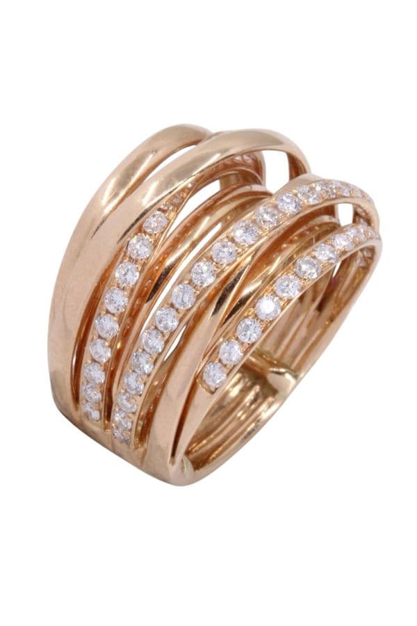BAGUE PAVAGE DIAMANTS — vue 3