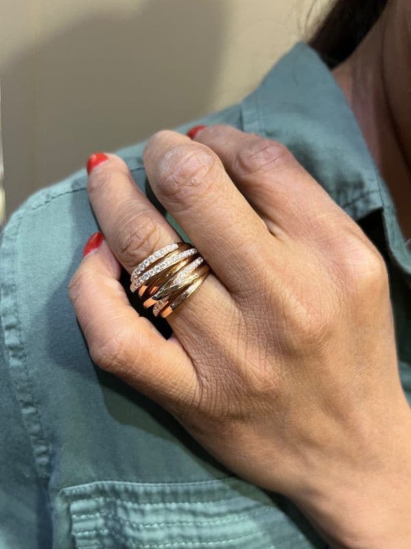 BAGUE PAVAGE DIAMANTS — vue 2