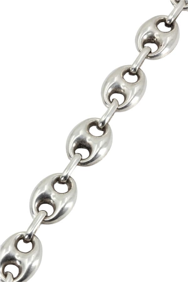 BRACELET MAILLE GRAIN DE CAFÉ ARGENT — vue 2