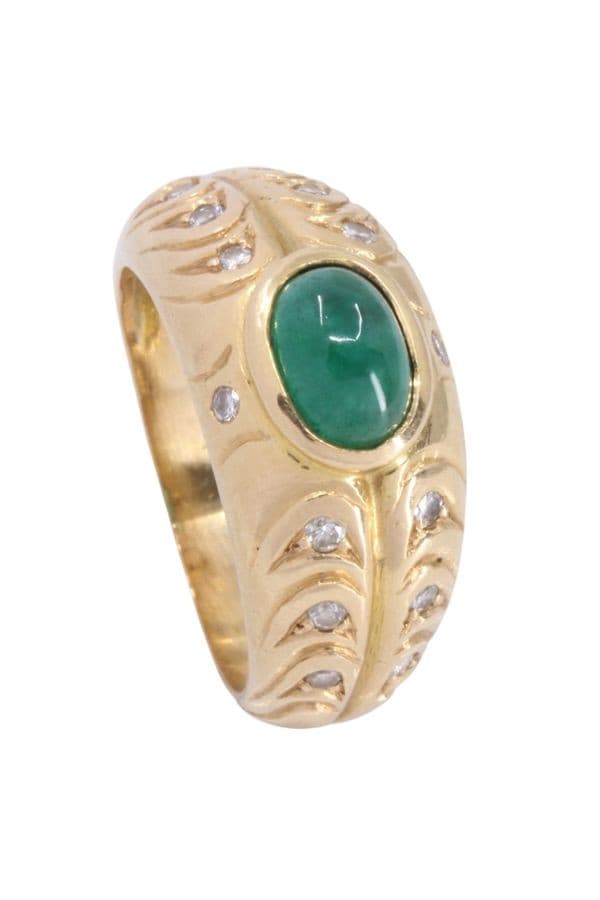 BAGUE ÉMERAUDE ET DIAMANTS — vue 4