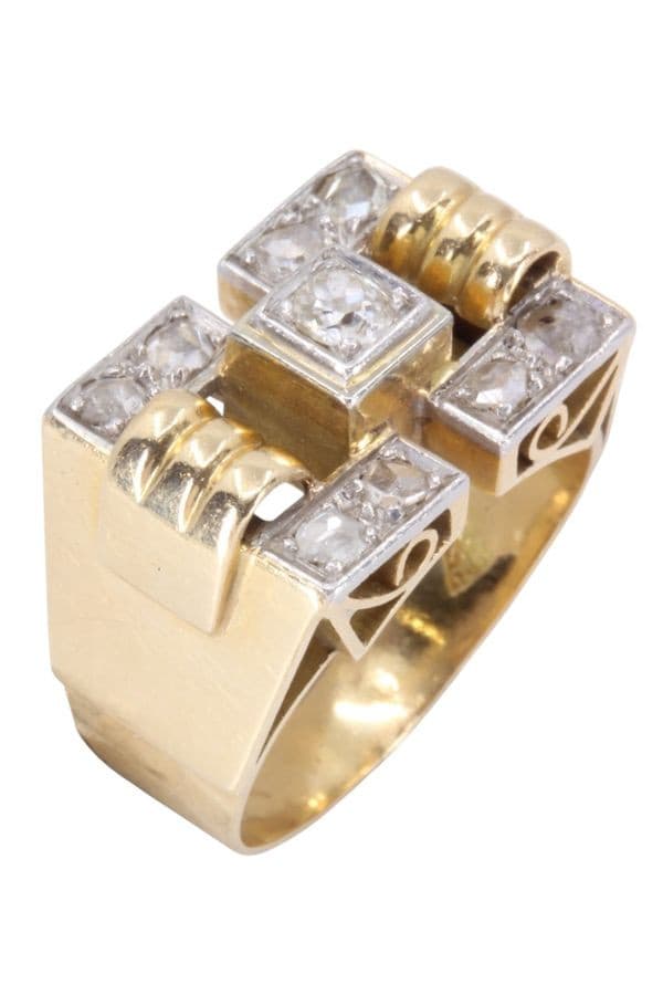 BAGUE TANK DIAMANTS — vue 3