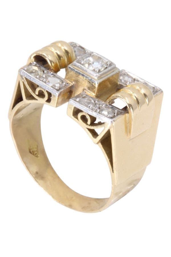 BAGUE TANK DIAMANTS — vue 4