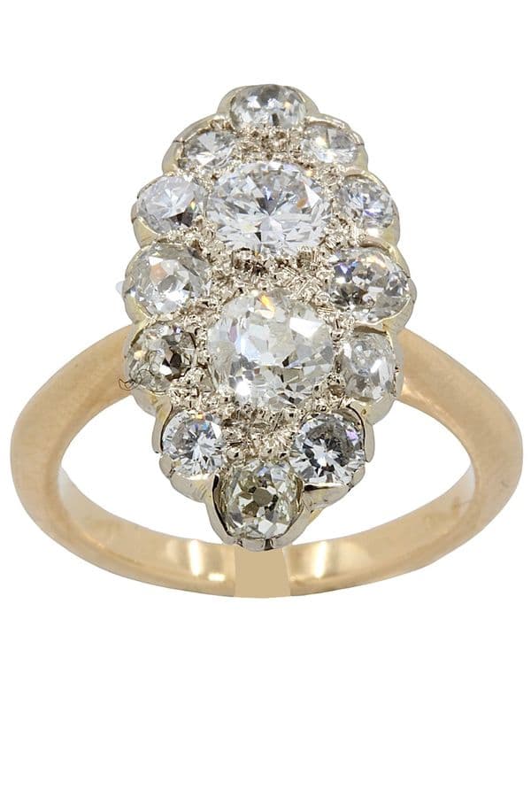 MARQUISE ANCIENNE DIAMANTS — vue 1