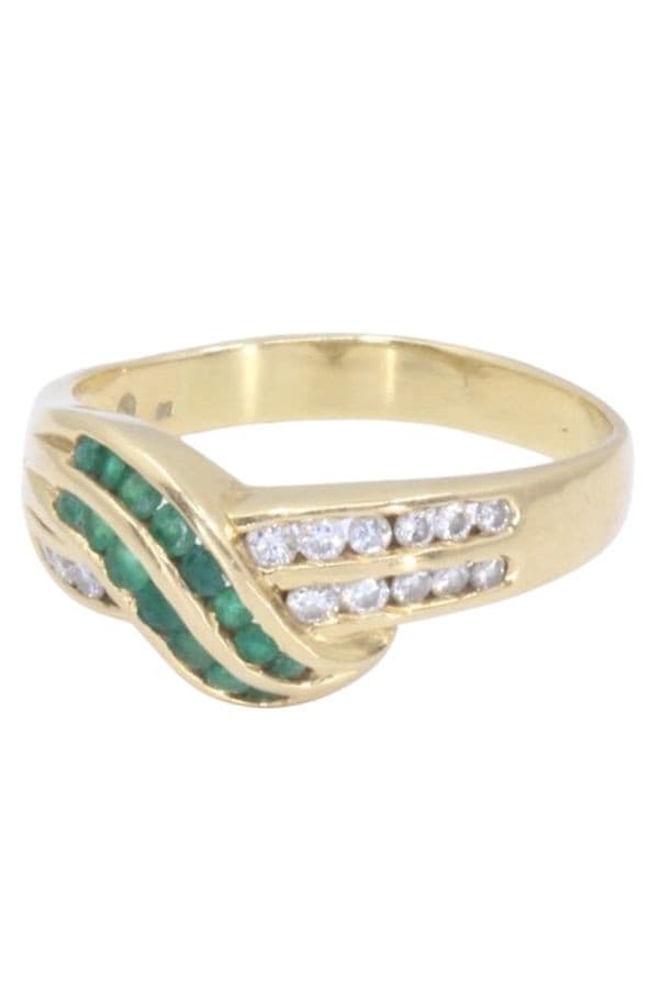 BAGUE ÉMERAUDES ET DIAMANTS — vue 6