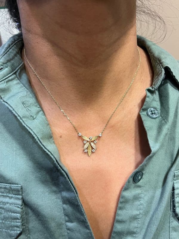 COLLIER DIAMANTS MODERNE — vue 2