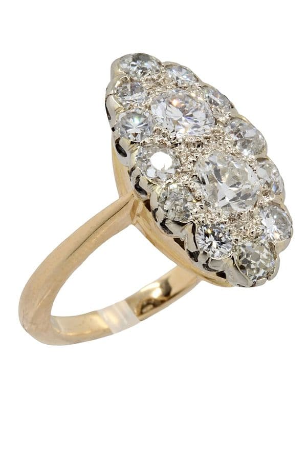 MARQUISE ANCIENNE DIAMANTS — vue 3