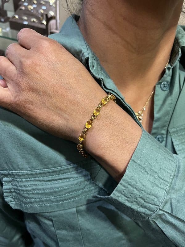 BRACELET CITRINES MODERNE — vue 2