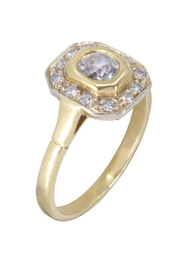 BAGUE MODERNE DIAMANTS — vue 3