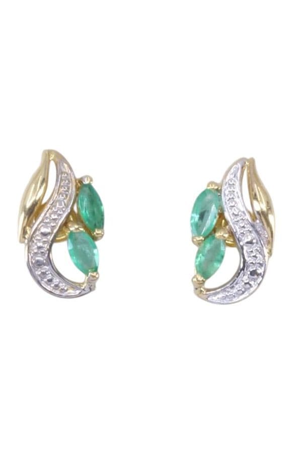 BOUCLES D'OREILLES ÉMERAUDES — vue 1