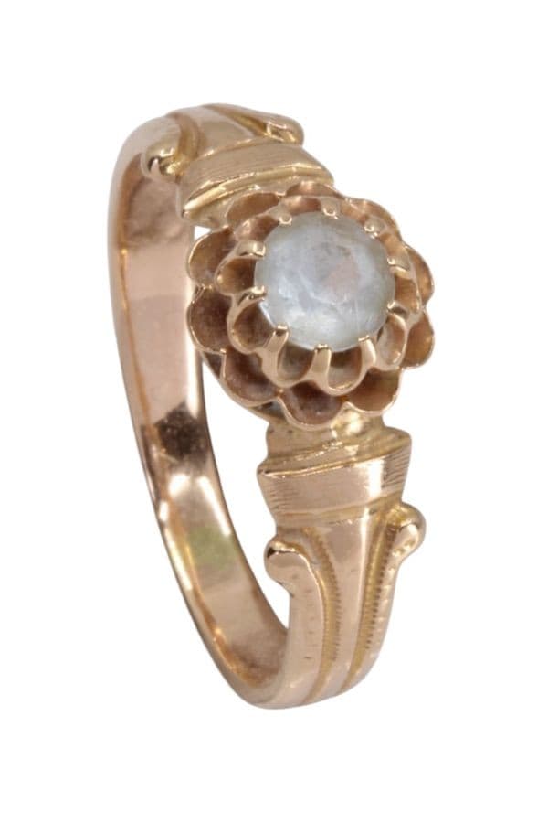 BAGUE ANCIENNE AIGUE-MARINE — vue 5