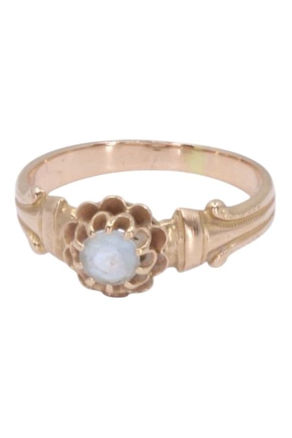 BAGUE ANCIENNE AIGUE-MARINE — vue 6
