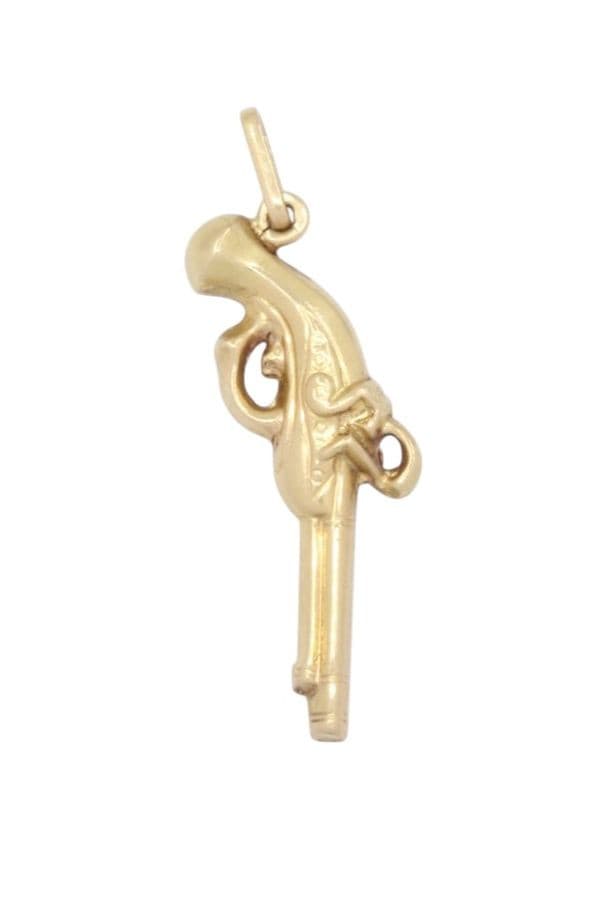 PENDENTIF PISTOLET MODERNE — vue 1