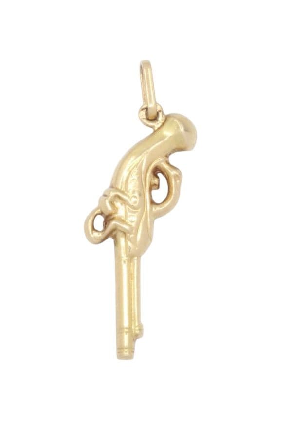 PENDENTIF PISTOLET MODERNE — vue 3