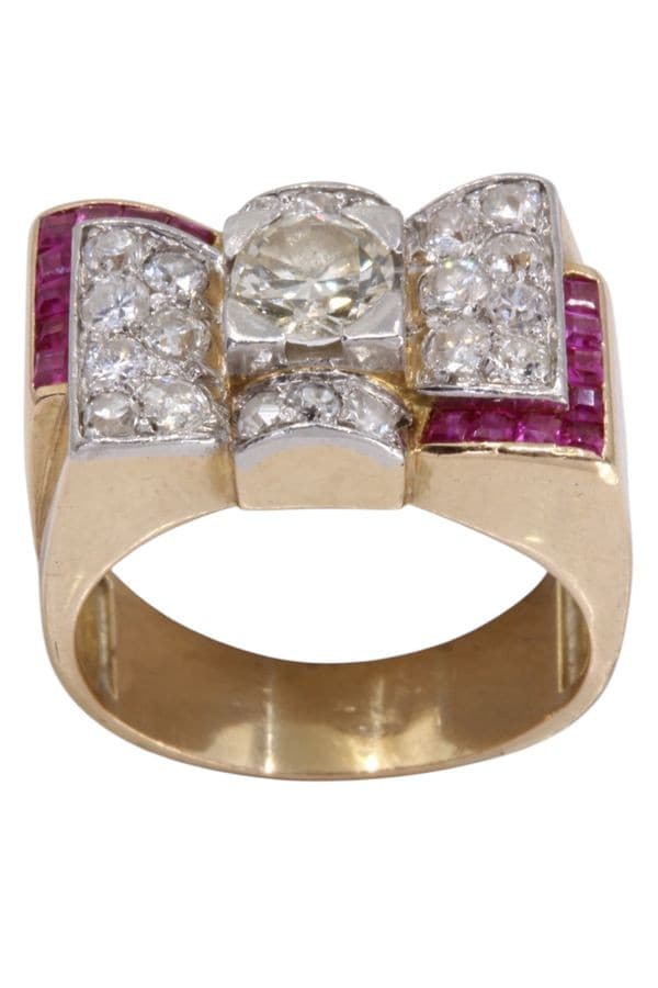 BAGUE TANK DIAMANTS — vue 1