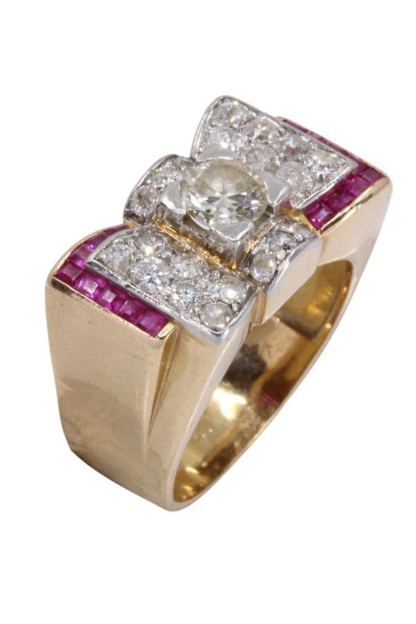 BAGUE TANK DIAMANTS — vue 3