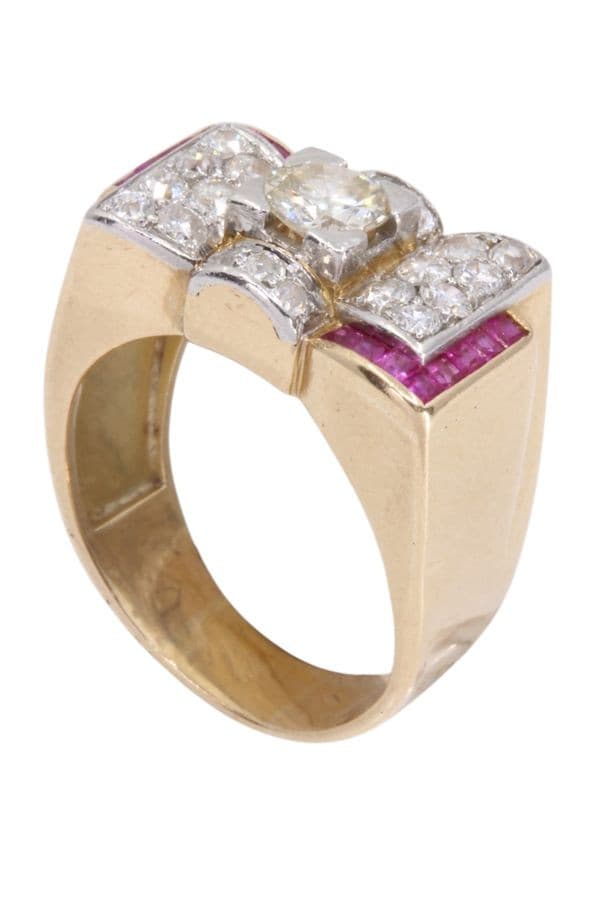 BAGUE TANK DIAMANTS — vue 4