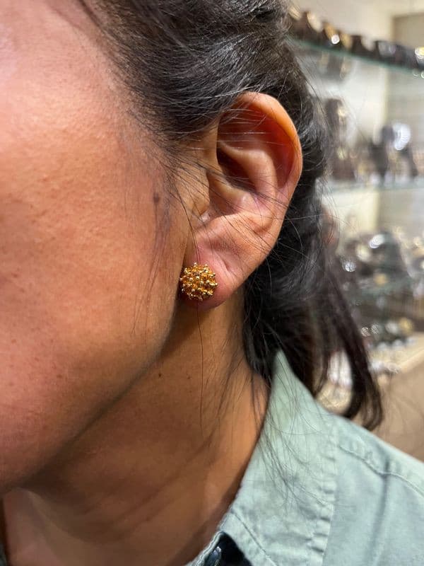 BOUCLES D'OREILLES CITRINES — vue 2