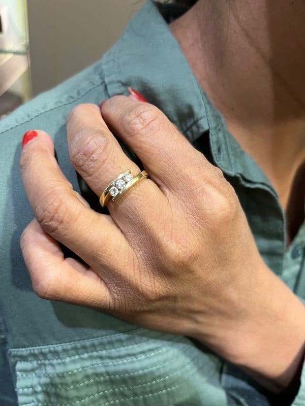BAGUE TRILOGIE DIAMANTS — vue 2