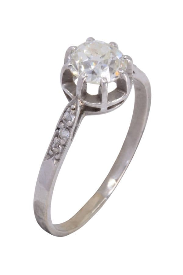SOLITAIRE ANCIEN 1.04 CARAT — vue 3