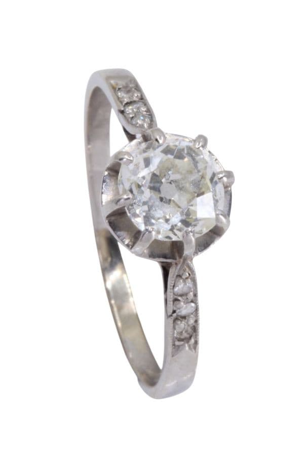 SOLITAIRE ANCIEN 1.04 CARAT — vue 4