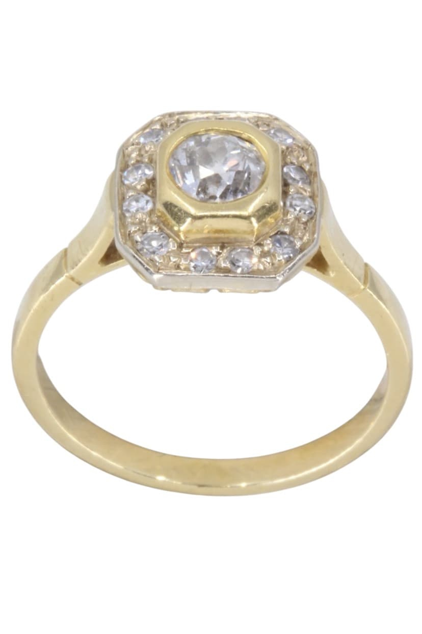 BAGUE MODERNE DIAMANTS — vue 1