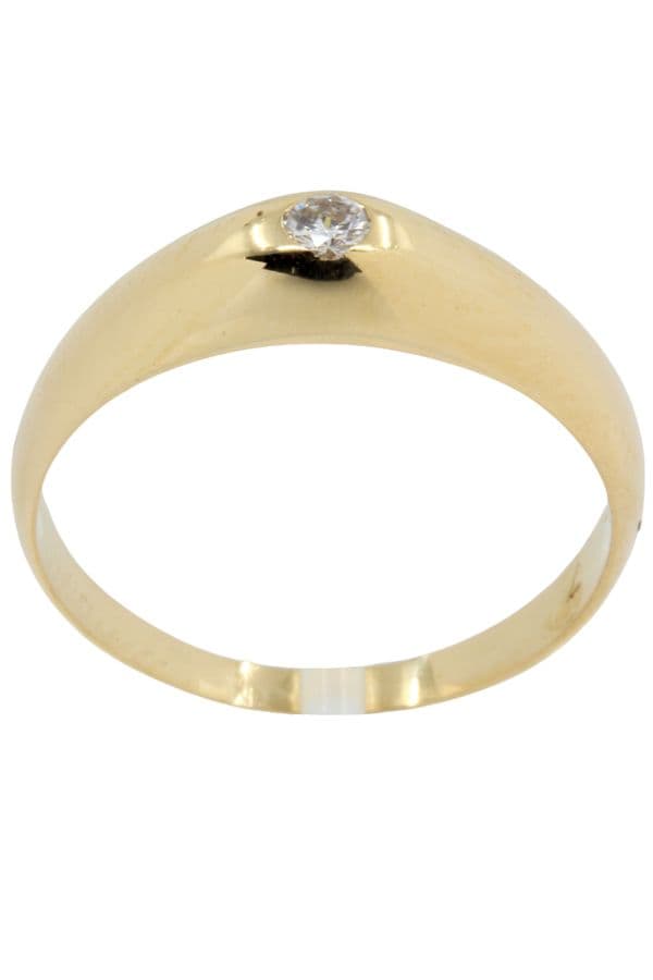 BAGUE JONC ANGLAIS DIAMANT — vue 1