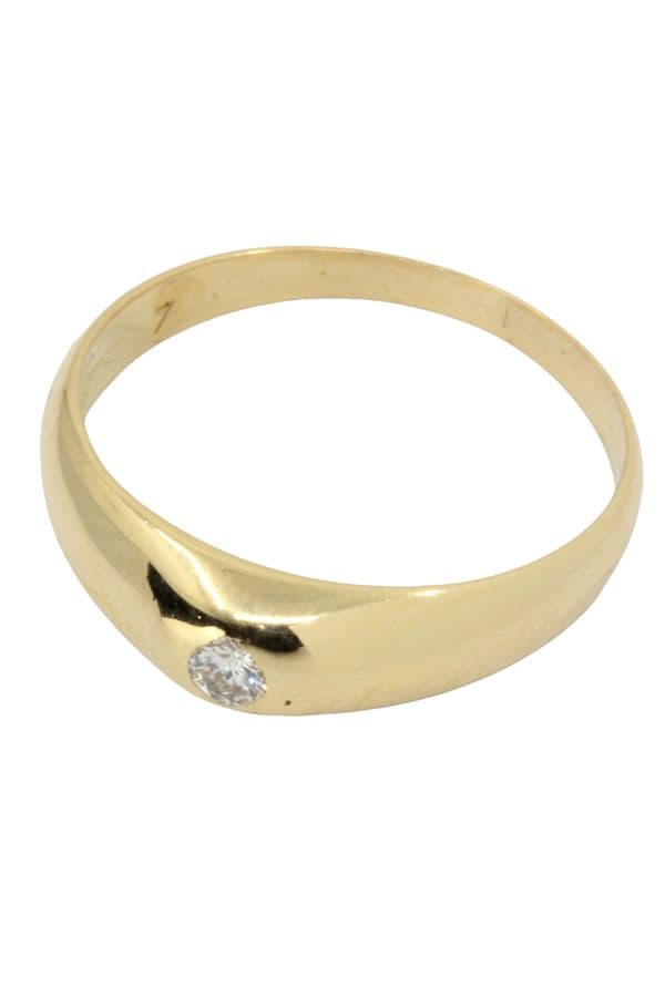 BAGUE JONC ANGLAIS DIAMANT — vue 2