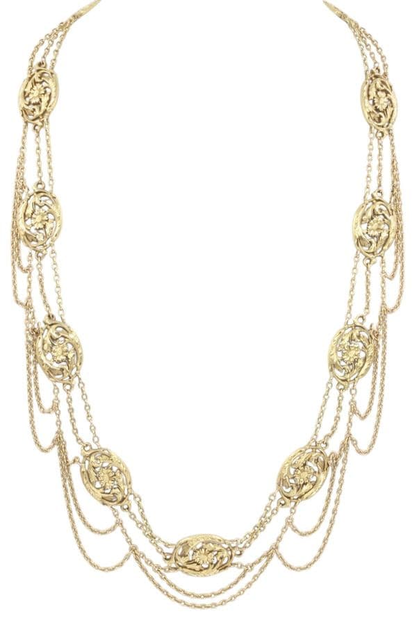 COLLIER DRAPERIE ART-NOUVEAU — vue 1