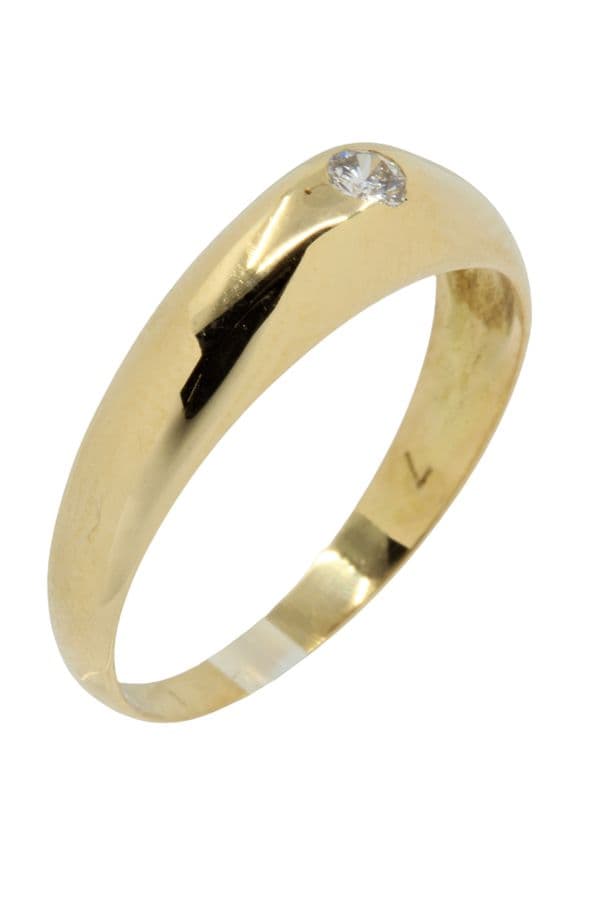 BAGUE JONC ANGLAIS DIAMANT — vue 3