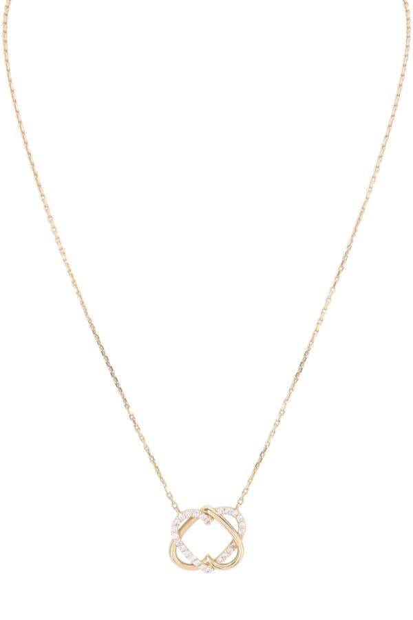 COLLIER COEURS ENTRELACÉS DIAMANTS — vue 1