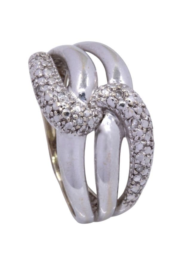BAGUE MODERNE DIAMANTS — vue 4