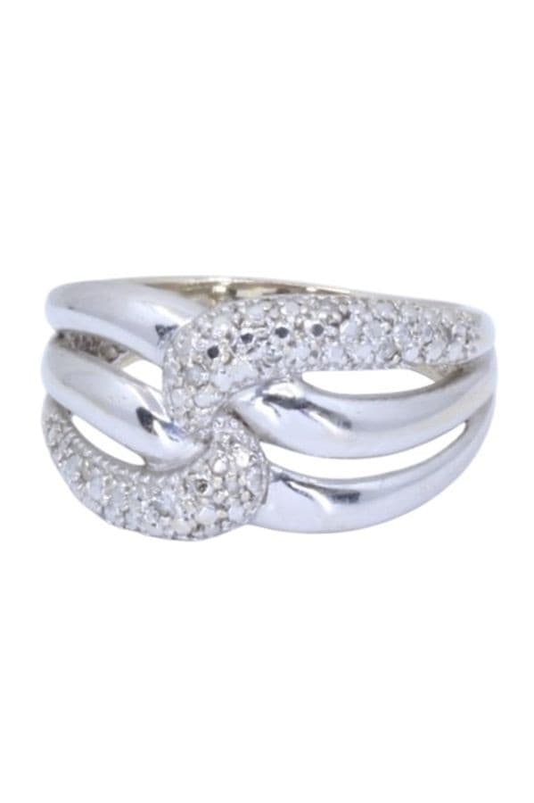 BAGUE MODERNE DIAMANTS — vue 5
