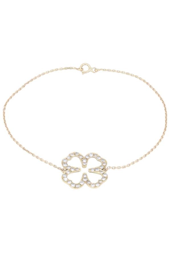 BRACELET TRÈFLE DIAMANTS — vue 3