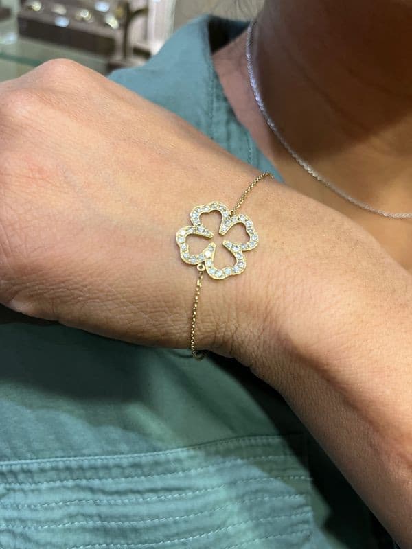 BRACELET TRÈFLE DIAMANTS — vue 2