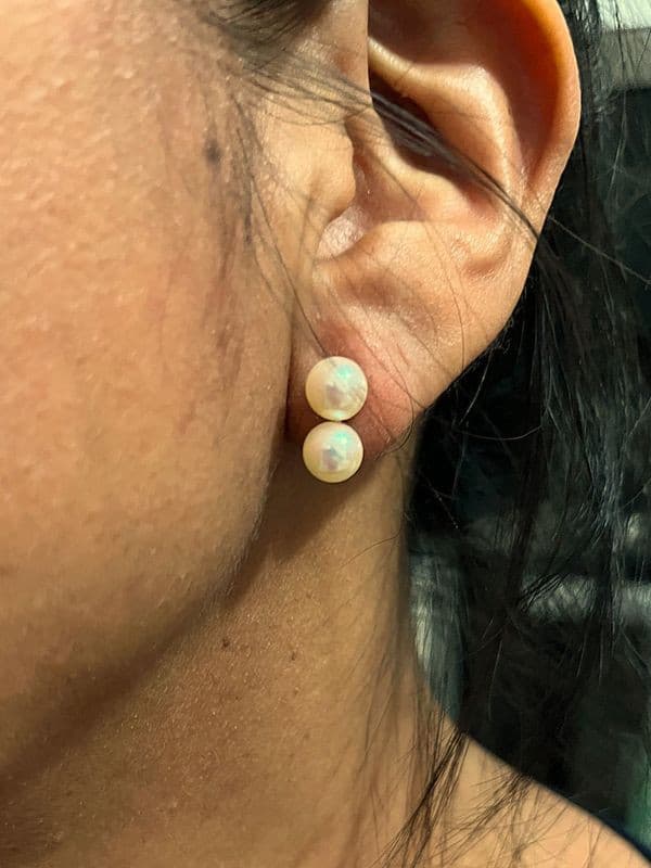 BOUCLES D'OREILLES PERLES — vue 2