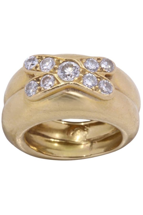 BAGUE MODERNE DIAMANTS — vue 1