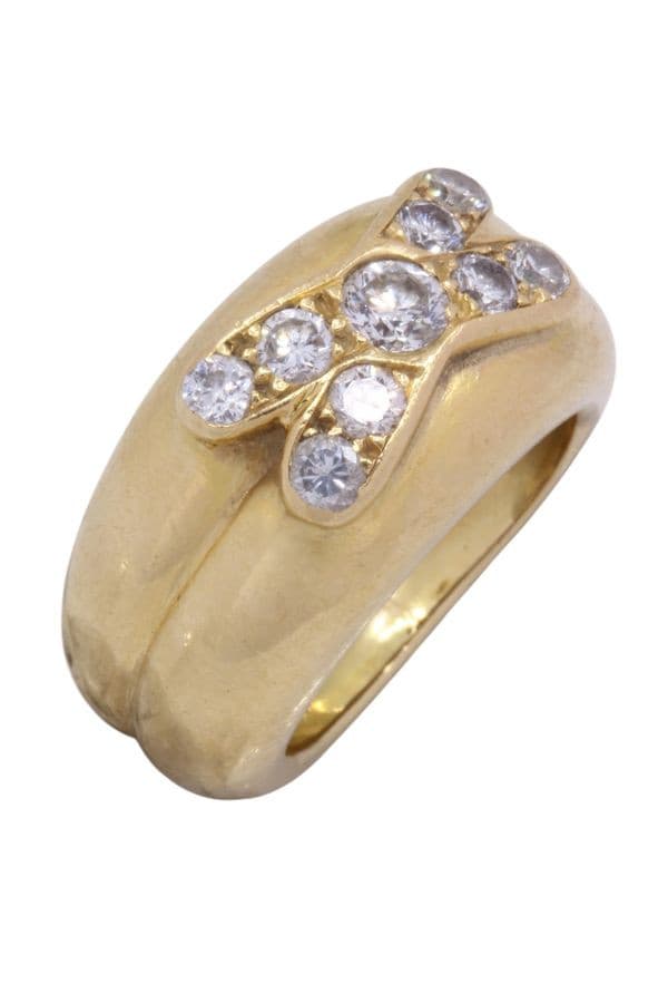 BAGUE MODERNE DIAMANTS — vue 3