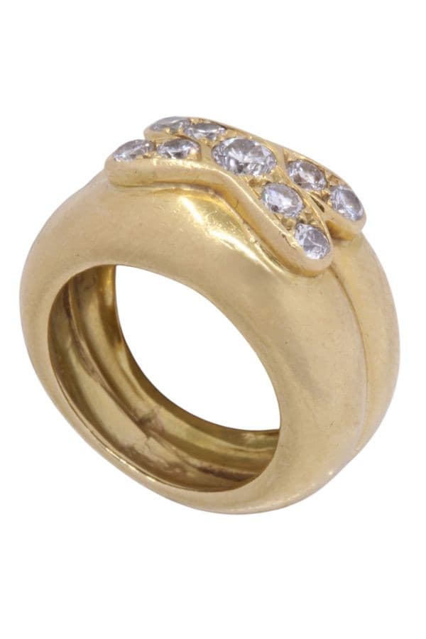 BAGUE MODERNE DIAMANTS — vue 4