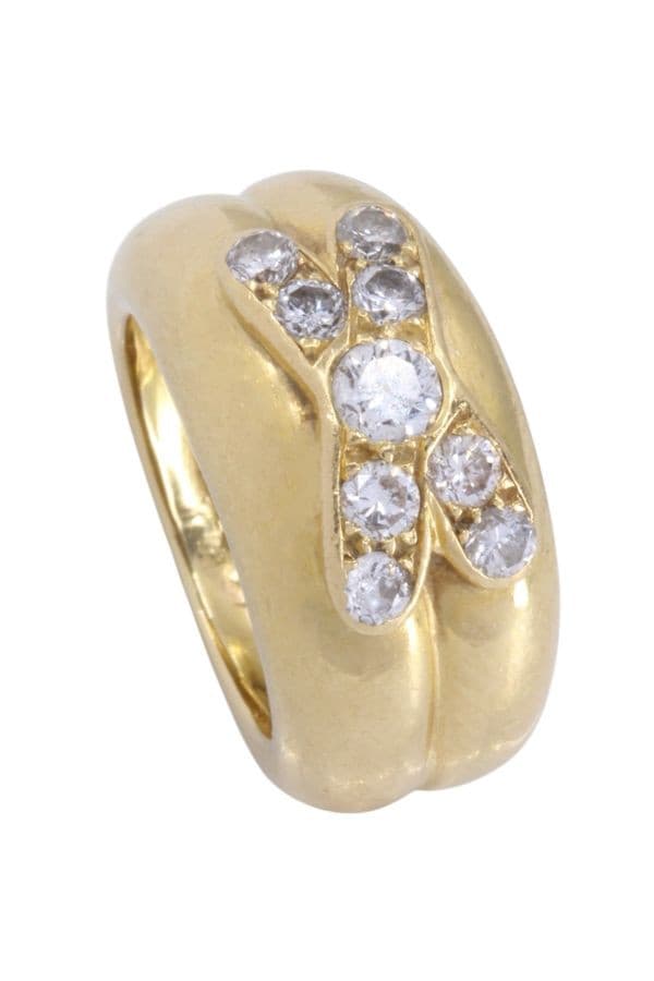 BAGUE MODERNE DIAMANTS — vue 2
